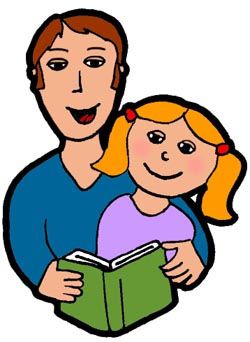 Parent Reading Clipart