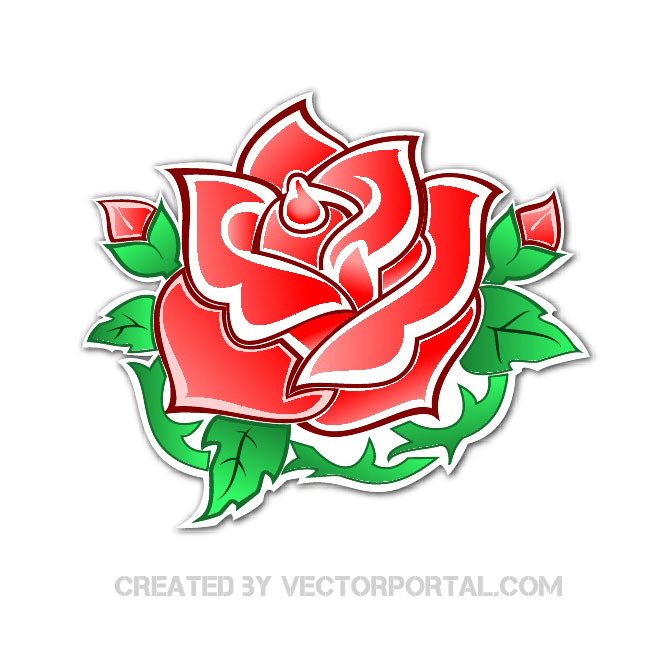 ROSE VECTOR CLIP ART.ai, Vector - 365PSD.com