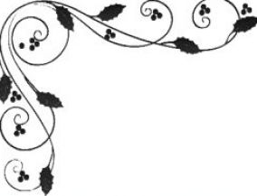 Christmas divider clipart black and white