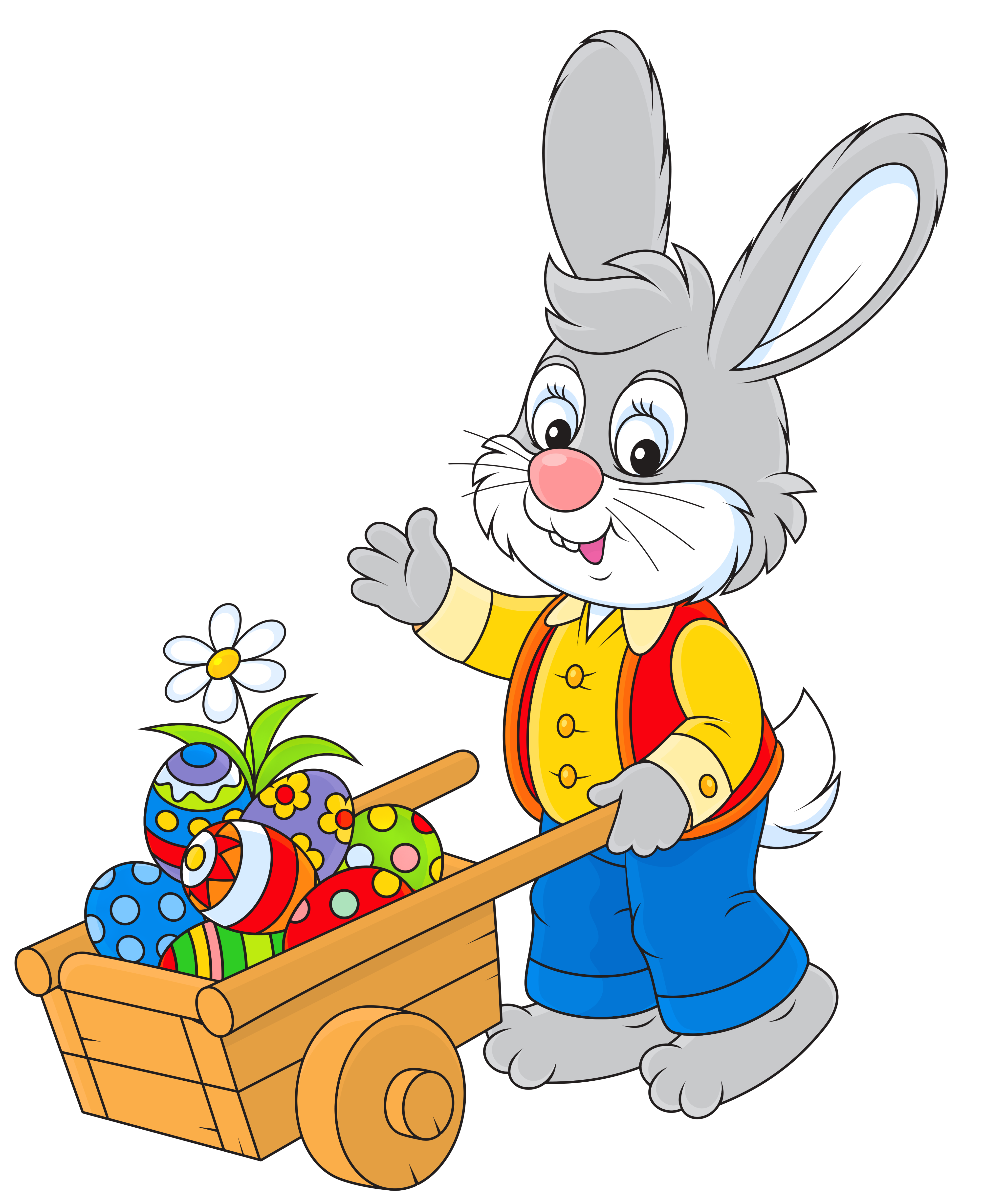 Animated Easter Bunny Clipart Rabbit Graphic Illustration Clipart ...