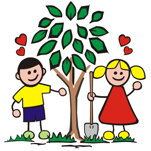 Clipart someone planting a tree