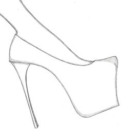 How to draw high heels | Sent angle | Pinterest | How To Draw, To ...