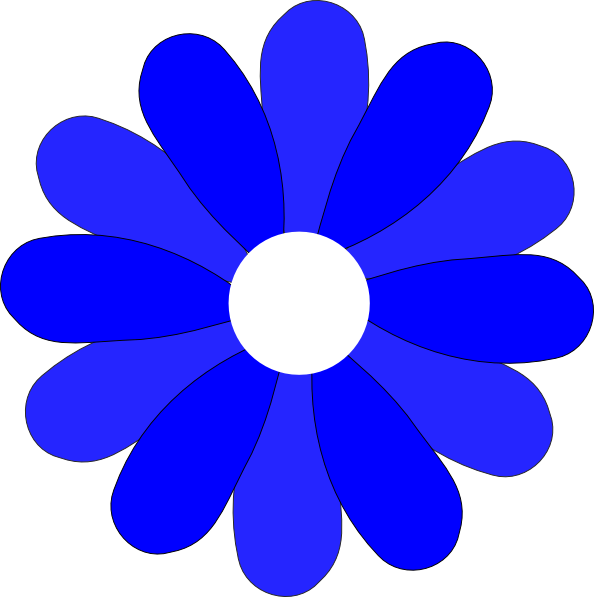 Blue Gerbera Daisy Clip Art - vector clip art online ...