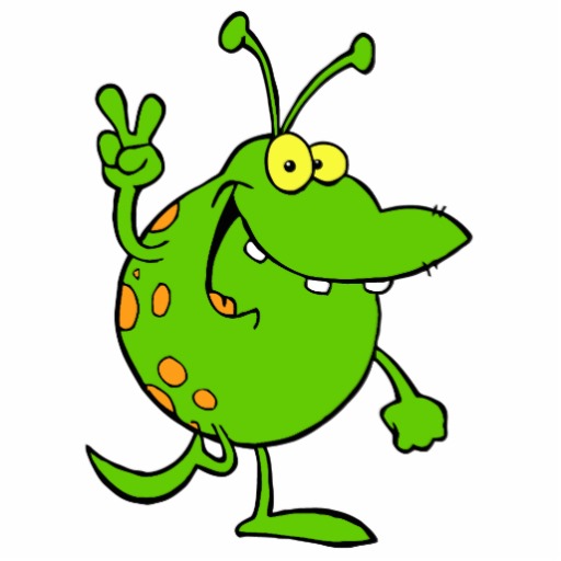 Happy Green Alien Mascot