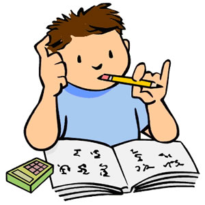 Boy study clipart