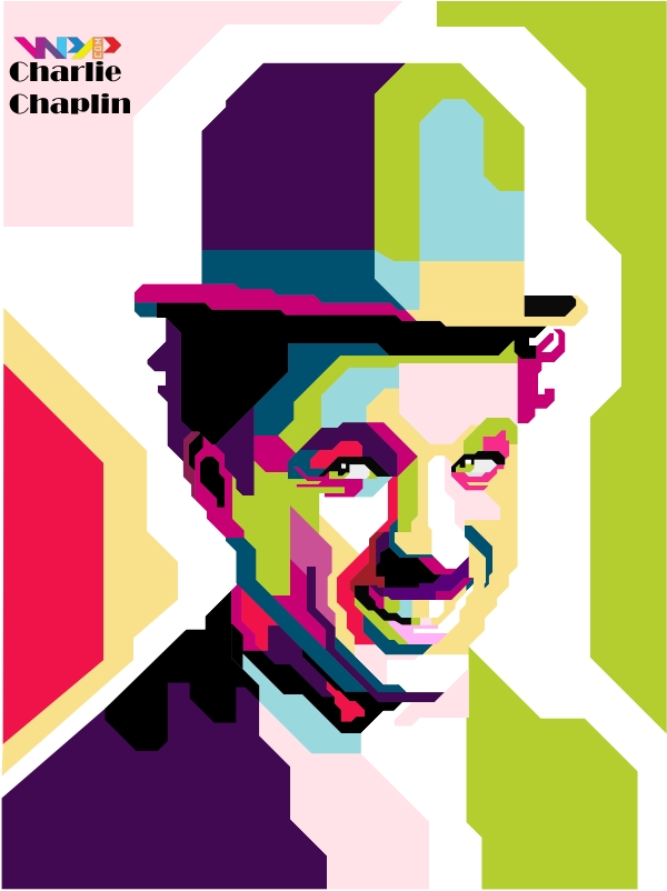 WPAP Charlie Chaplin by EKIRAeki on DeviantArt