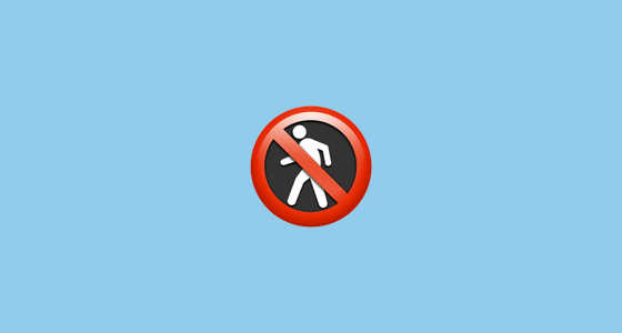 ð??· No Pedestrians Emoji