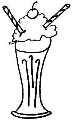 outline milkshake Colouring Pages (page 2)