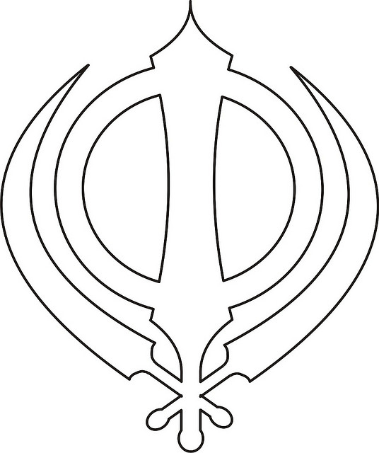 Sikh symbol - Khanda black outline | Flickr - Photo Sharing!