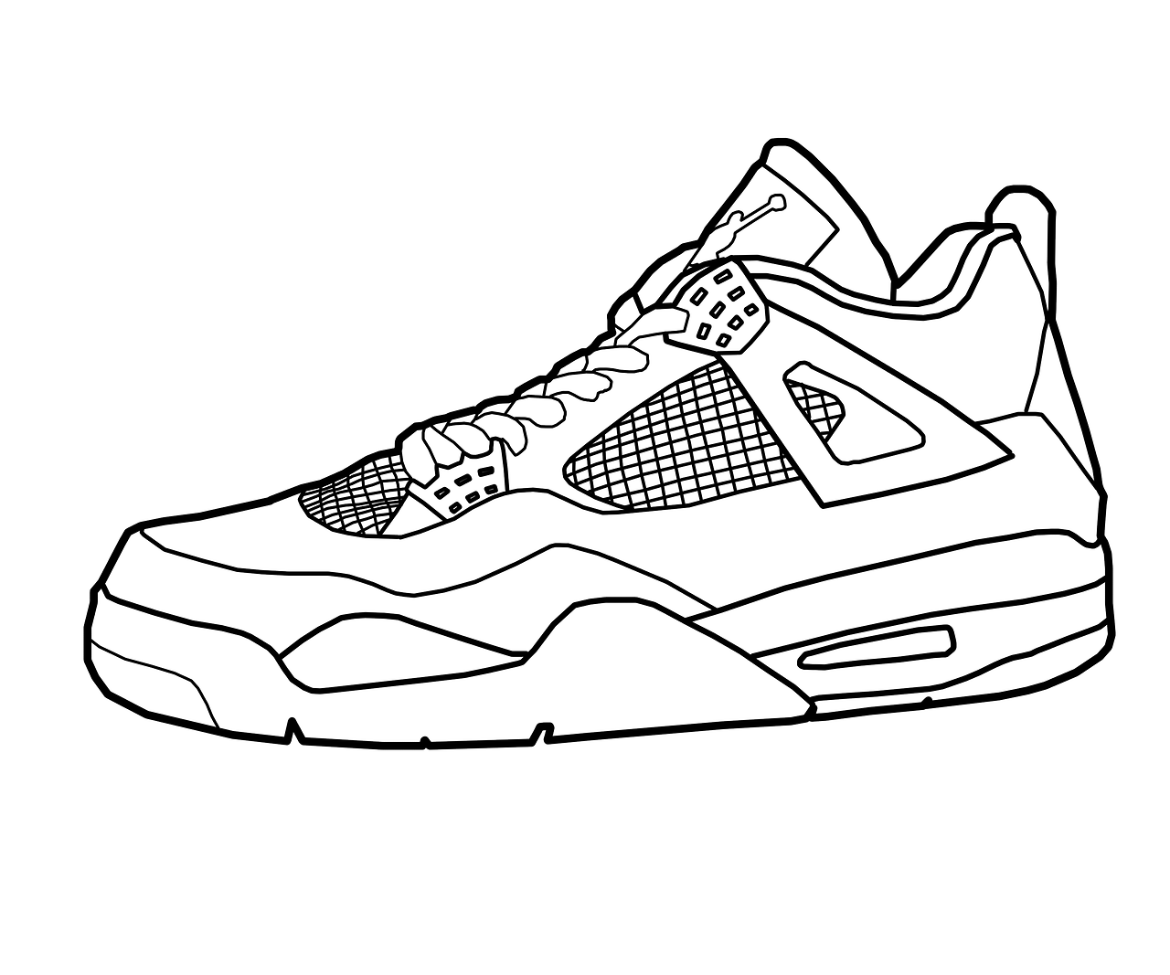 pair of athletic shoes Colouring Pages