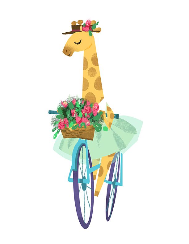 Giraffe Illustration | Flamingo ...