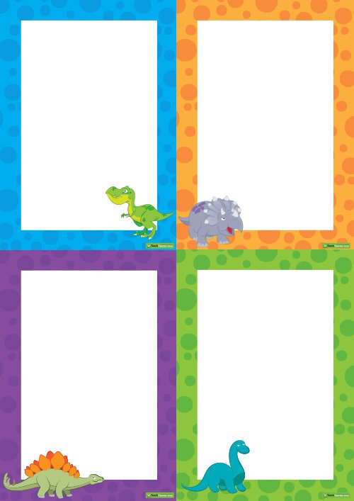 Dinosaur Page Borders