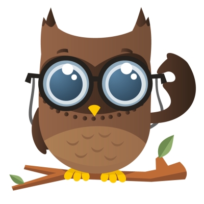 Owl With Glasses for Pinterest