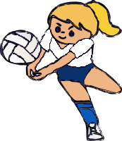 Girls Volleyball Clipart - ClipArt Best