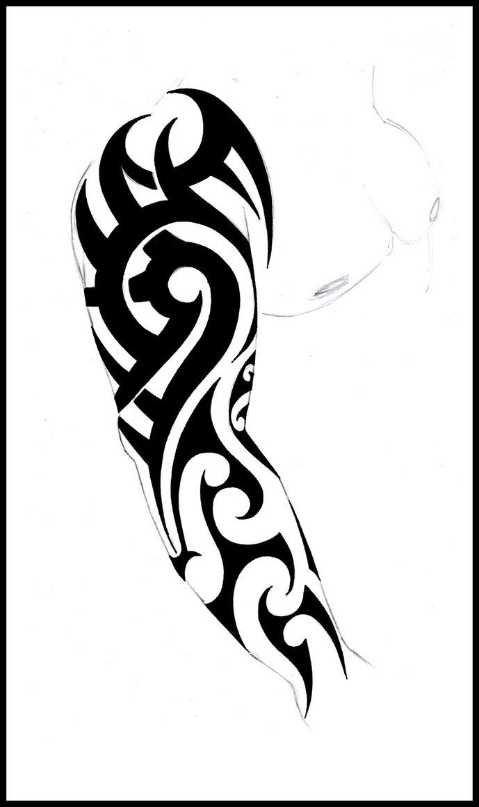 tribal tattoos for men half sleeve drawings