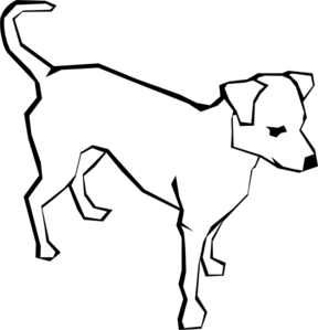 Dog Outline Animal Clip Art - vector clip art online ...