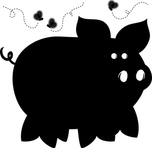 Black pig clipart