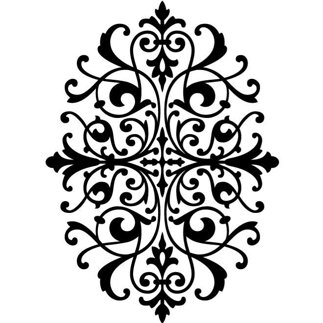 BLACK FLORAL PATTERN VECTOR - Download at Vectorportal