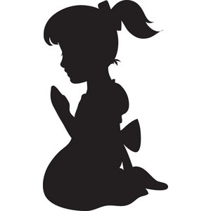 Free Praying Clip Art Image - Clip Art Silhouette Of A Young ...