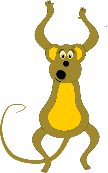 Monkey jumping clipart