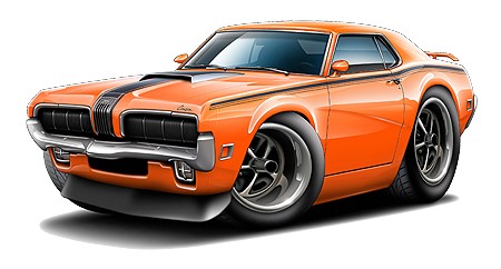 Simple muscle car clipart