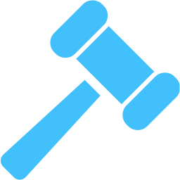 Caribbean blue gavel icon - Free caribbean blue gavel icons