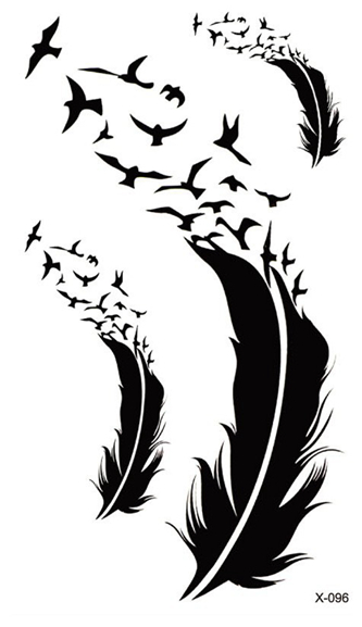 Popular Feather Bird Tattoo-Buy Cheap Feather Bird Tattoo lots ...