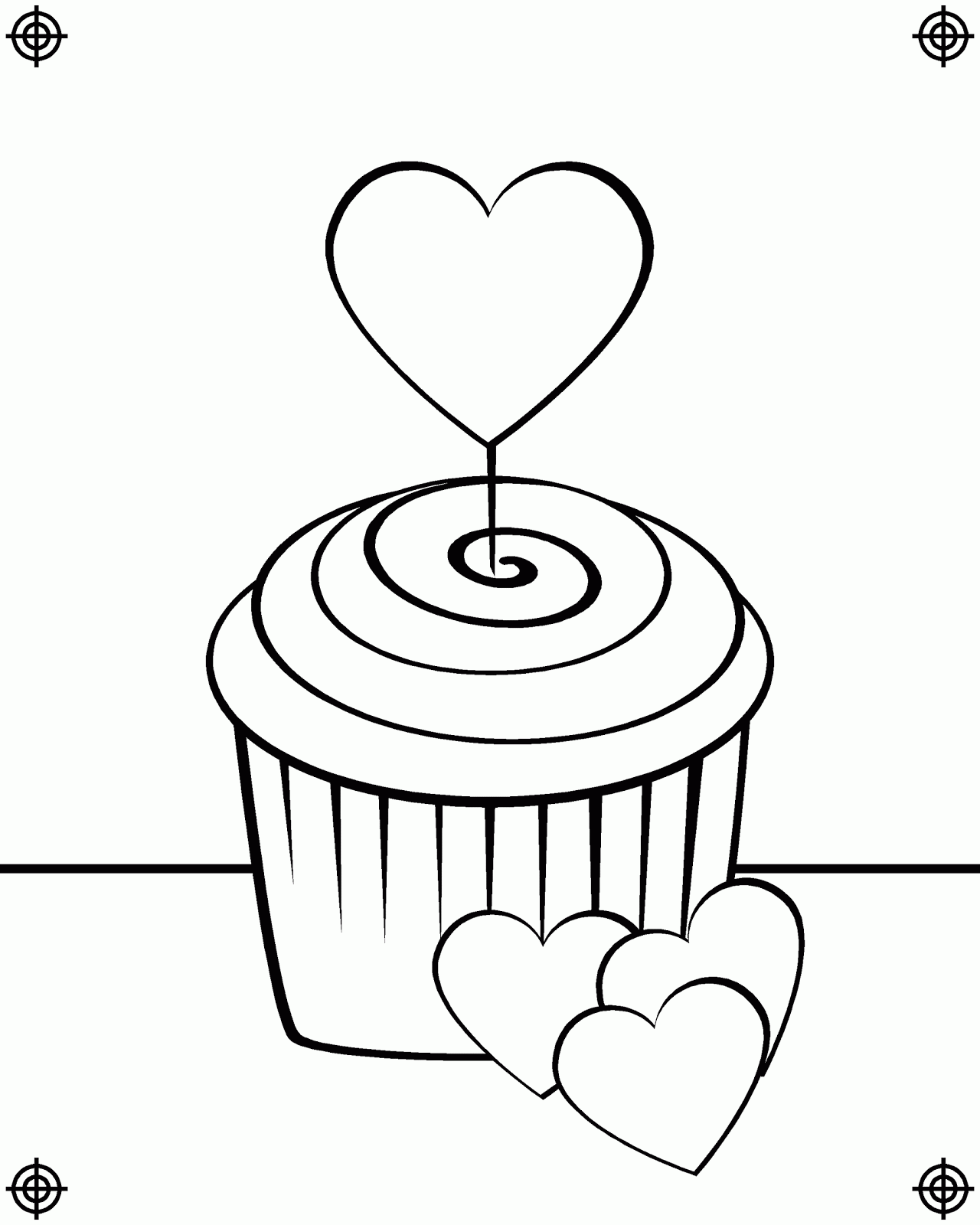 Don't Eat the Paste: Cupcake design for screen printing or coloring