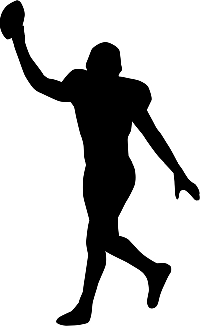 Quarterback Football Stencils - stencilease.