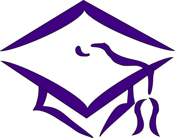 Purple Mortarboard clip art - vector clip art online, royalty free ...