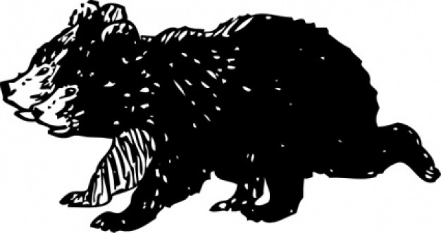 Black Bear Cubs clip art | Download free Vector