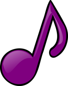 Purple Eighth Note Clip Art - vector clip art online ...