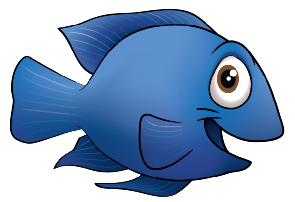 Blue Cartoon Fish - ClipArt Best