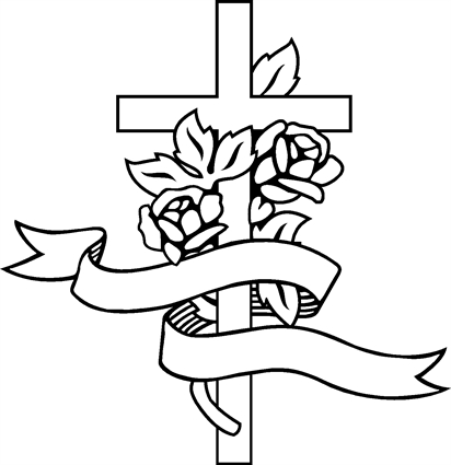 Drawings Of Crosses With Roses