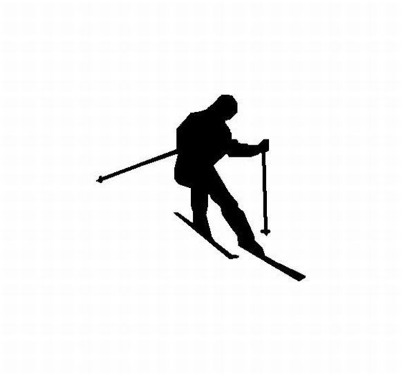 Silhouette Skier No.2 on Luulla