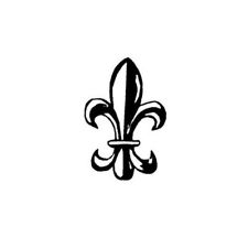 Fleur de Lis Rubber Stamp