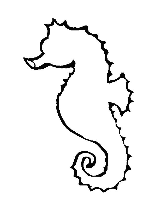 seahorse template preschool