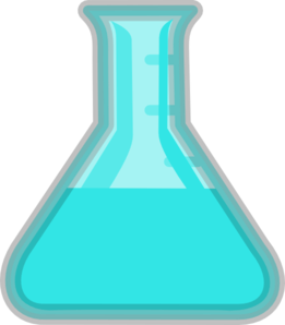 Light Blue Flask Lab clip art - vector clip art online, royalty ...