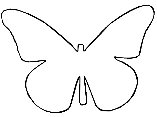 Butterfly Outline Template : Coloring - Kids Coloring Pages