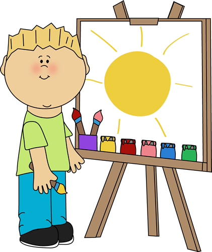 Art classroom clipart