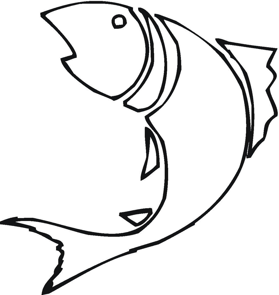 Tropical fish outline clipart