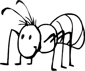 Ants clipart black and white