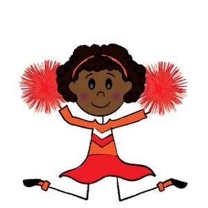 Cheerleader Cartoon Clipart Image - African American Cheerleader ...