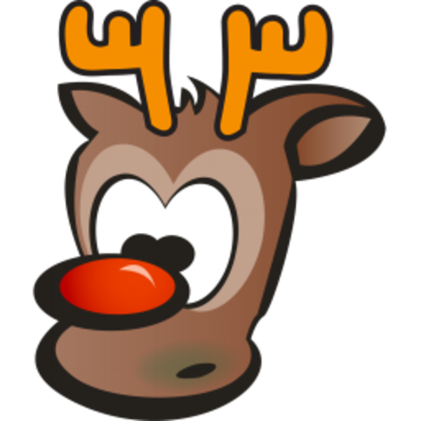 Cartoon Reindeer Face - ClipArt Best