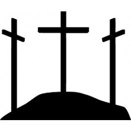 Three crosses on a hill clipart