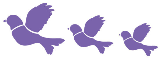 Flying Bird Trio Stencil for Painting - Contemporary - Wall ...