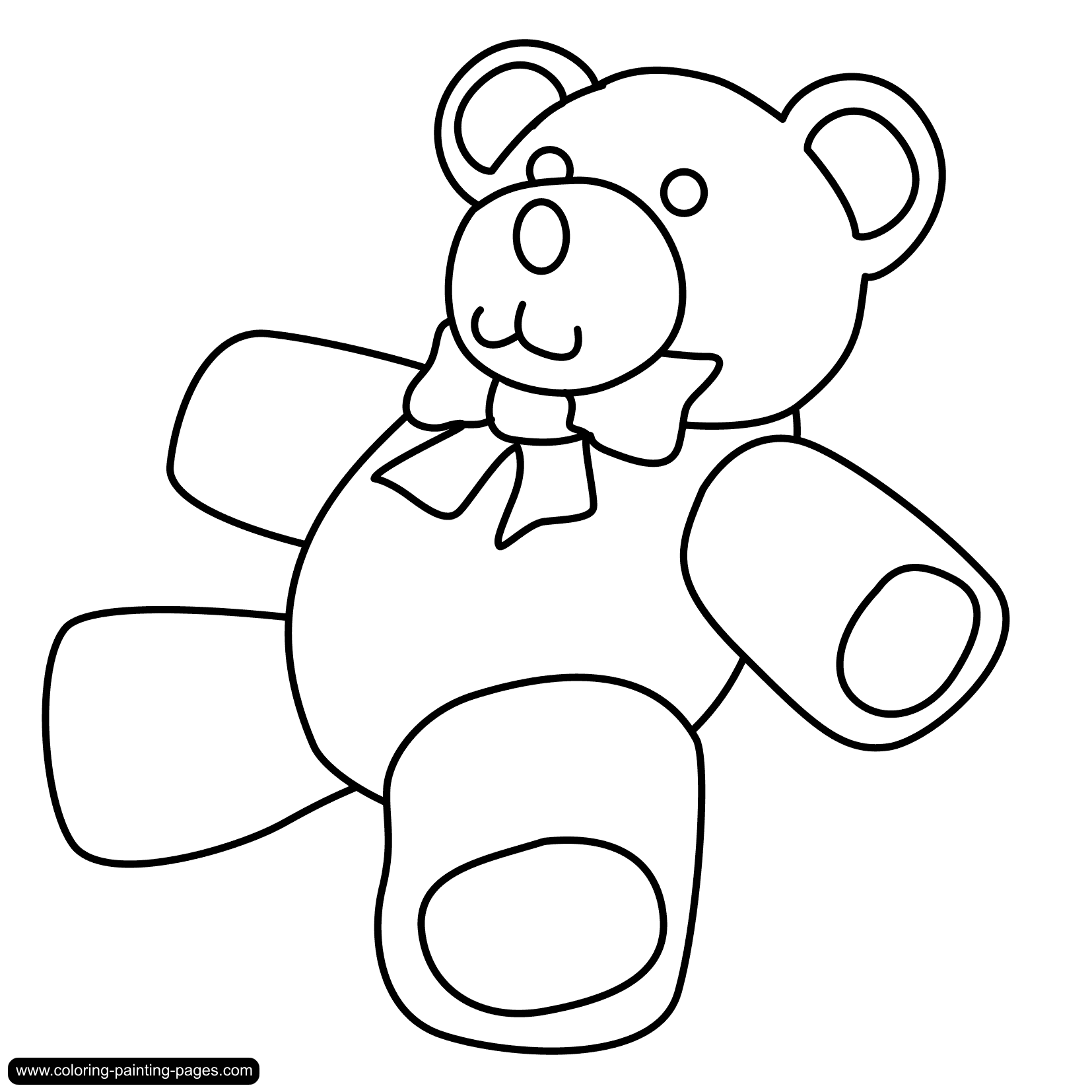 Teddy bear outline clipart