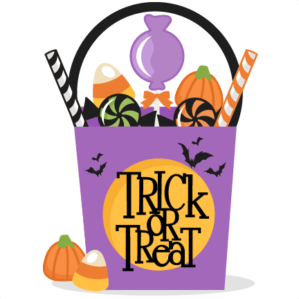 Cute trick or treating clipart