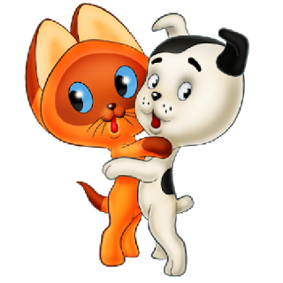 Kittens And Puppies - Cartoon Animal Images