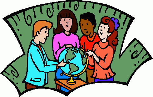 students_&_globe_1 clipart - students_&_globe_1 clip art